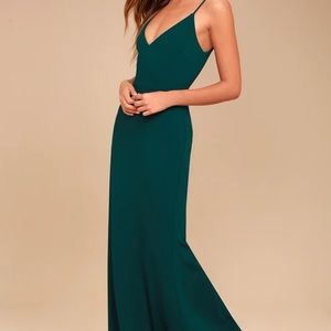Lulu’s Infinite Glory Emerald Green Dress